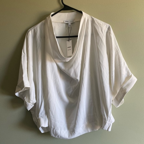 NWT Express X Ladygang Cowl Neck Dolman Sleeve XL - Picture 2 of 6